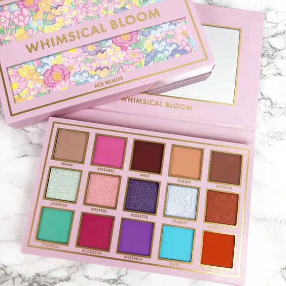 NIB Ace Beaute Whimsical Bloom Eyeshadow Palette Pastel Bright Fairycore - Picture 6 of 11